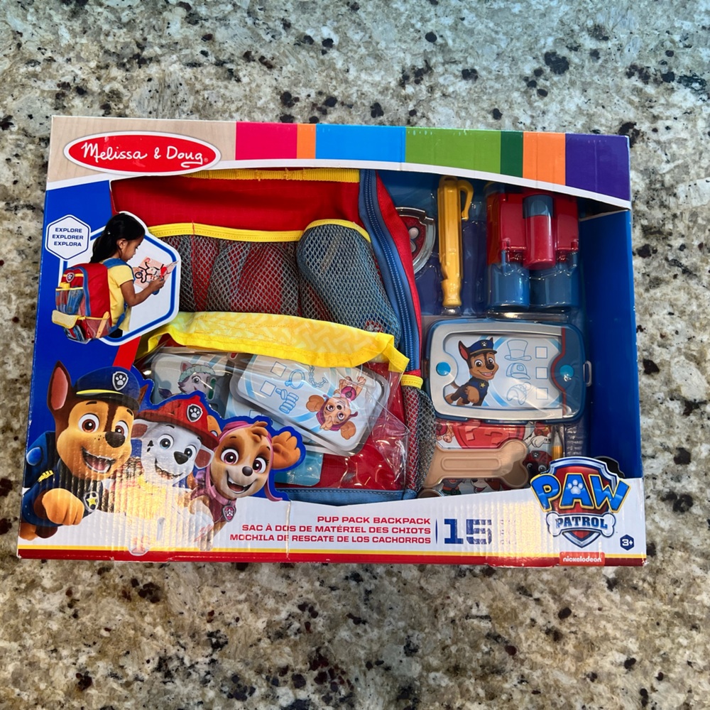 Paw patrol backpack toy